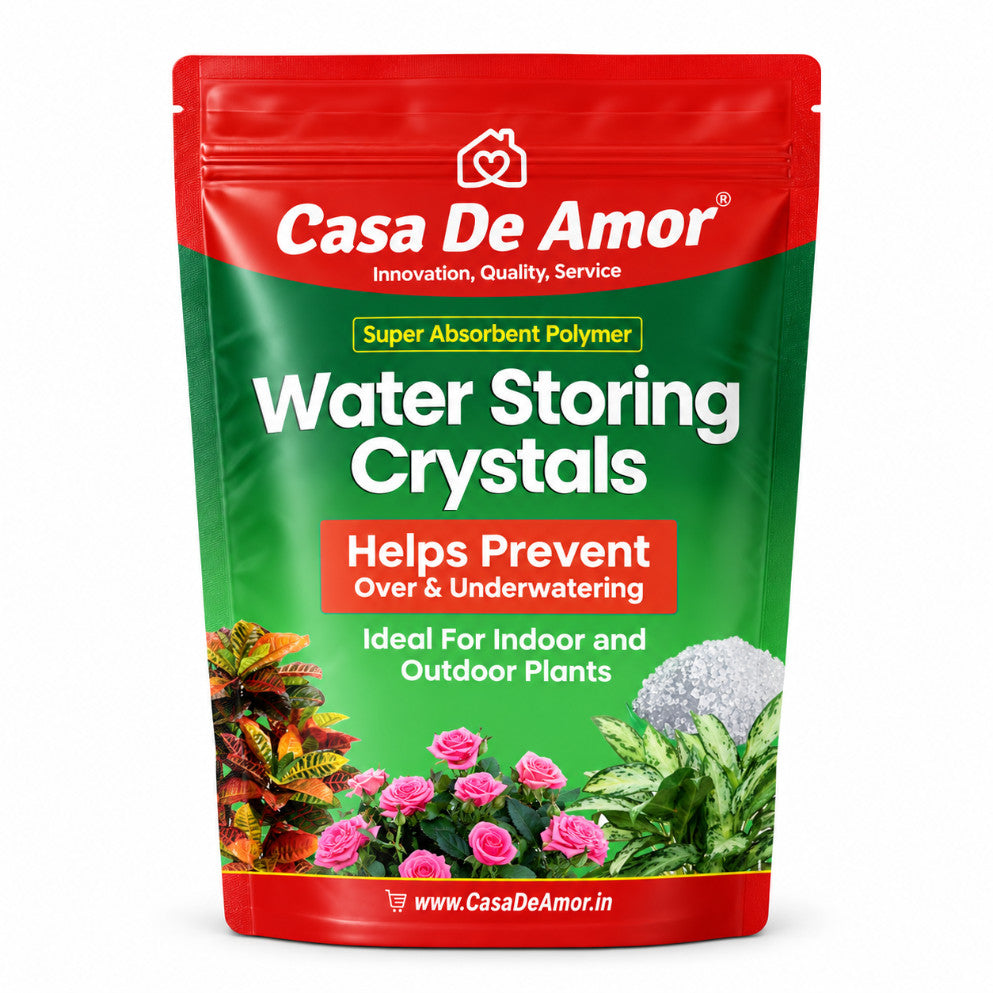 Casa De Amor Water Storing Crystals | Water Retaining Super Absorbent Polymer for Plant, Soil Mixing and Hydroponics Gardening, Lucky Bamboo plant