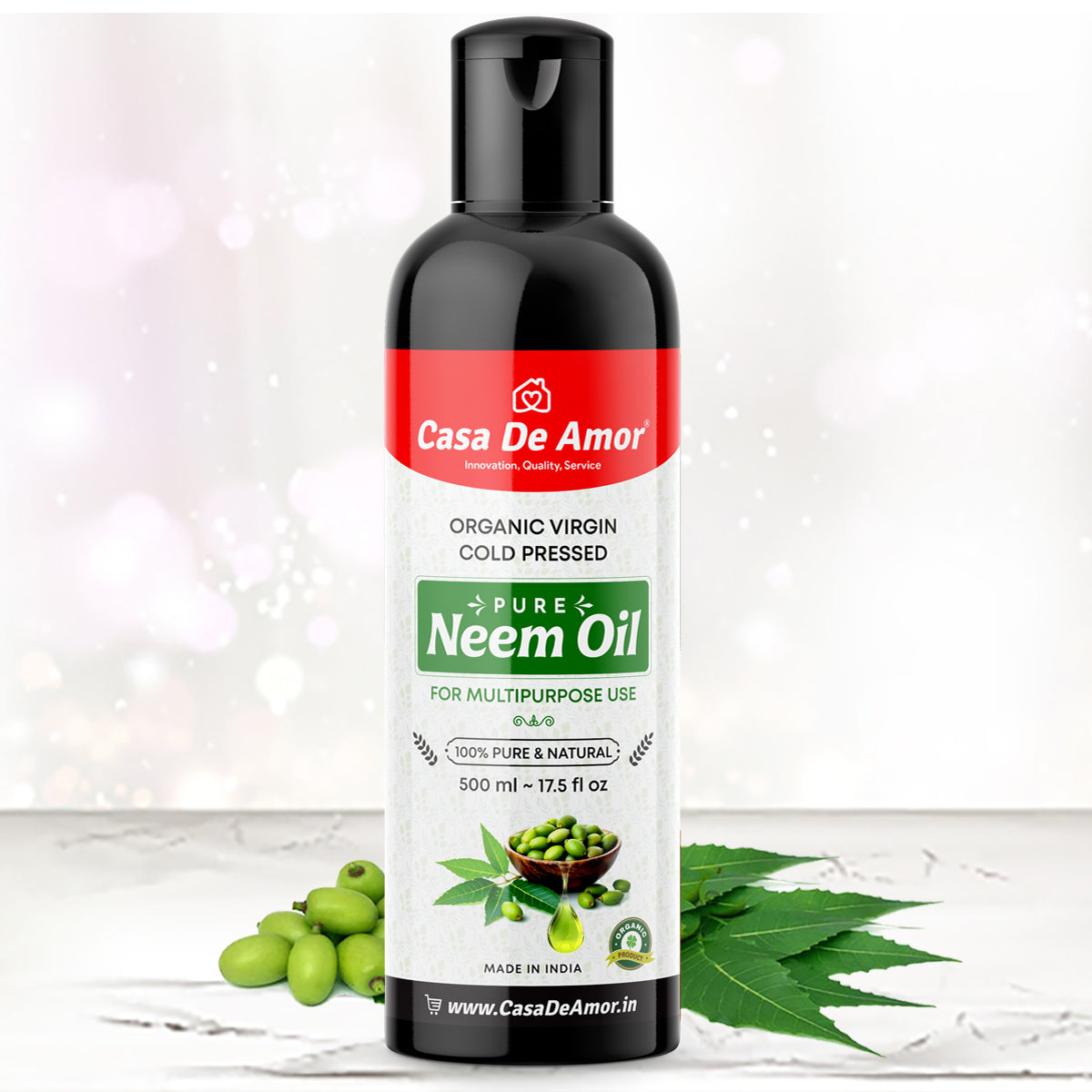 Casa De Amor 100% Pure Cold Pressed Neem Oil for Hair and Skin Care (Multipurpose Use)