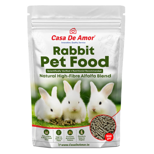 Casa De Amor Premium Rabbit Food Pellets | Complete & Balanced Nutrition with Natural Fiber | Healthy Digestible Pellets for All Rabbits & Small Pets