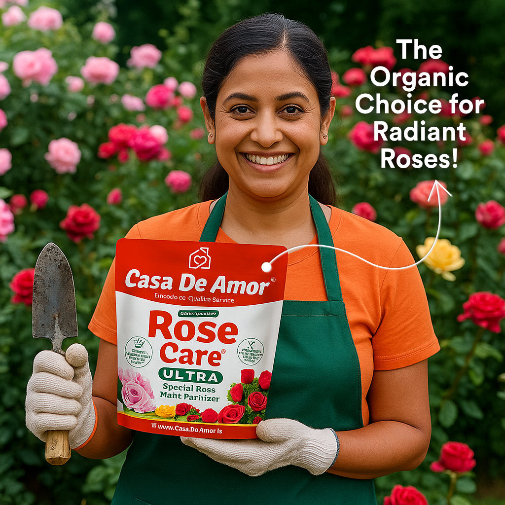Casa De Amor Organic Rose Care Ultra Fertilizer – for Rose Plants | 100% Natural, Boosts Flowering 40%