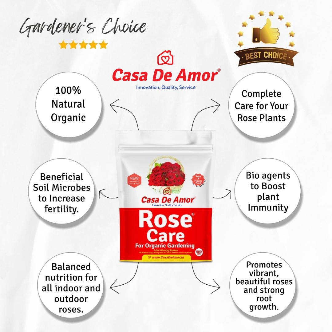 Casa De Amor Special Combo Pack-Organic Rose Care (900 gm)+Organic Lawn Booster (900 gm)