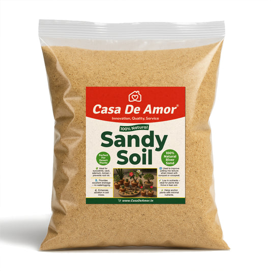 Casa De Amor Sandy Soil - 5kg (Fine River Sand) for Succulents, Cactus, Adenium, Bonsai & Garden Use