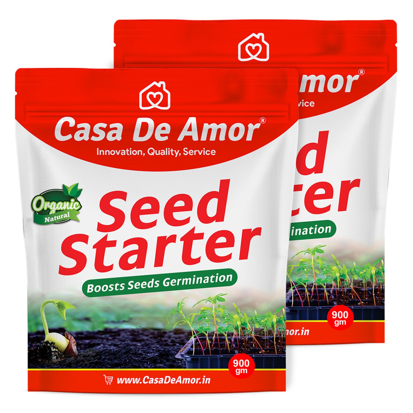 Casa De Amor Organic Seed Starter Mix for Seed Germination & Healthy Seedling