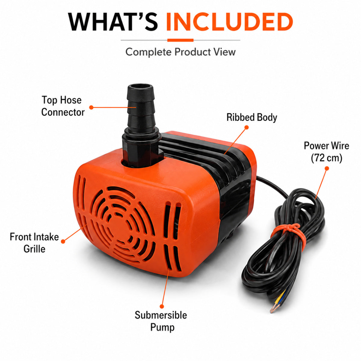 Casa De Amor 18W Submersible Water Pump for Desert Air Cooler, Aquarium, Fountain, Pond & Hydroponics