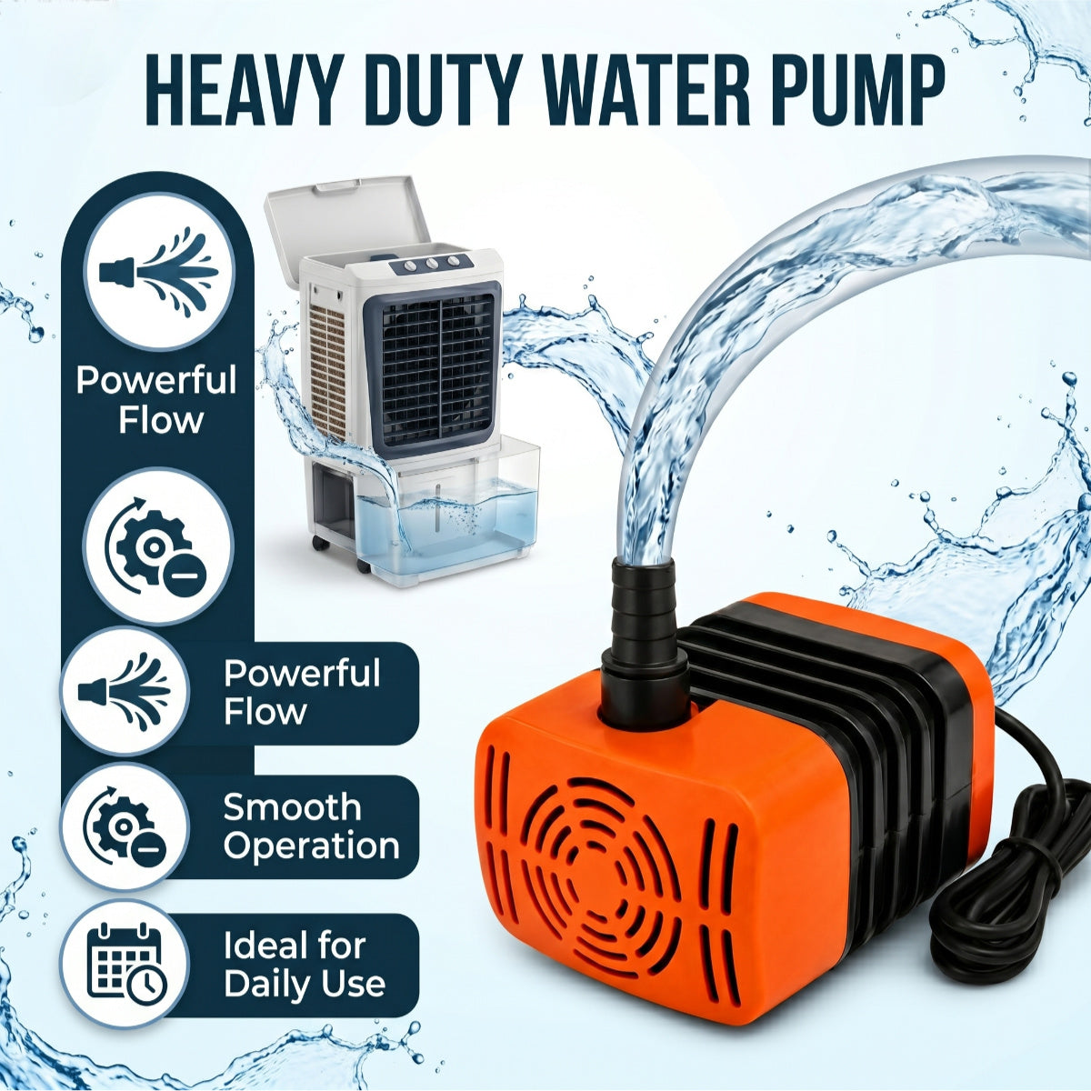 Casa De Amor 18W Submersible Water Pump for Desert Air Cooler, Aquarium, Fountain, Pond & Hydroponics