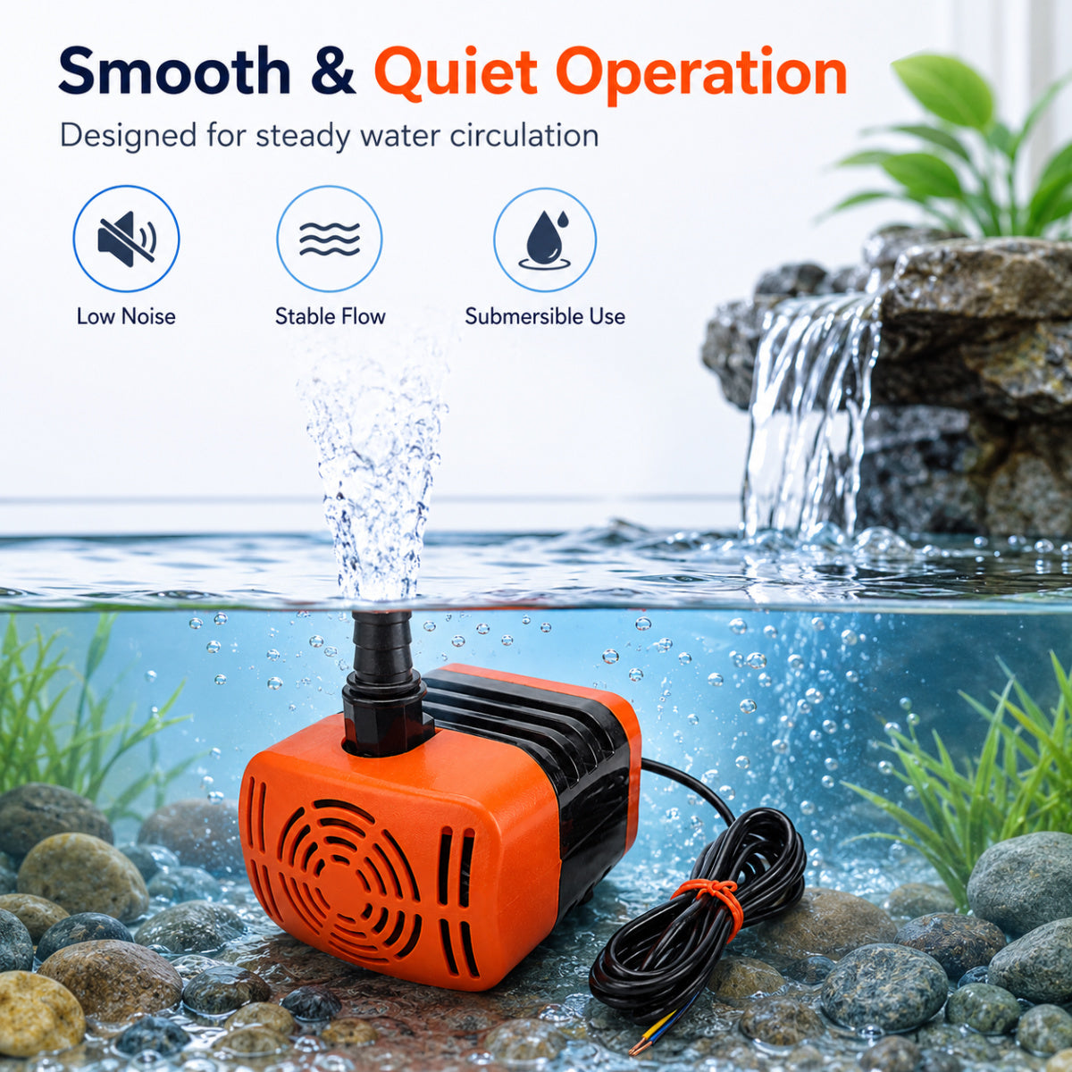 Casa De Amor 18W Submersible Water Pump for Desert Air Cooler, Aquarium, Fountain, Pond & Hydroponics