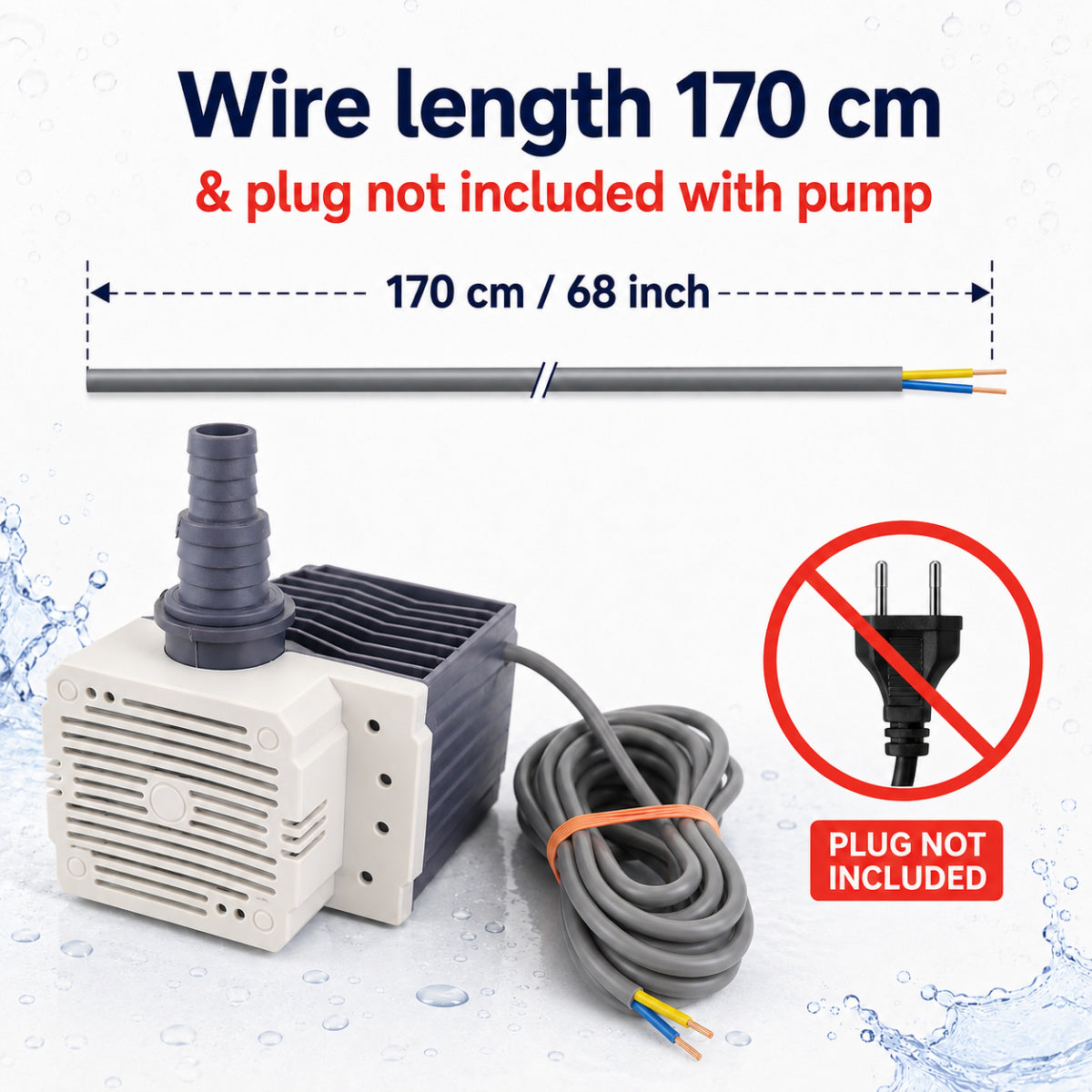 Casa De Amor 40W Submersible Water Pump for Desert Air Cooler, Aquarium, Fountain, Pond & Hydroponics