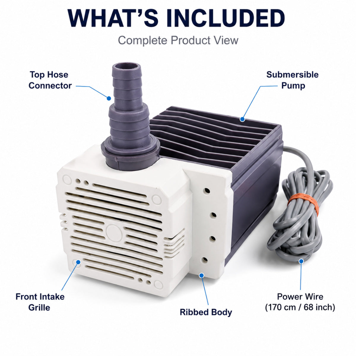 Casa De Amor 40W Submersible Water Pump for Desert Air Cooler, Aquarium, Fountain, Pond & Hydroponics
