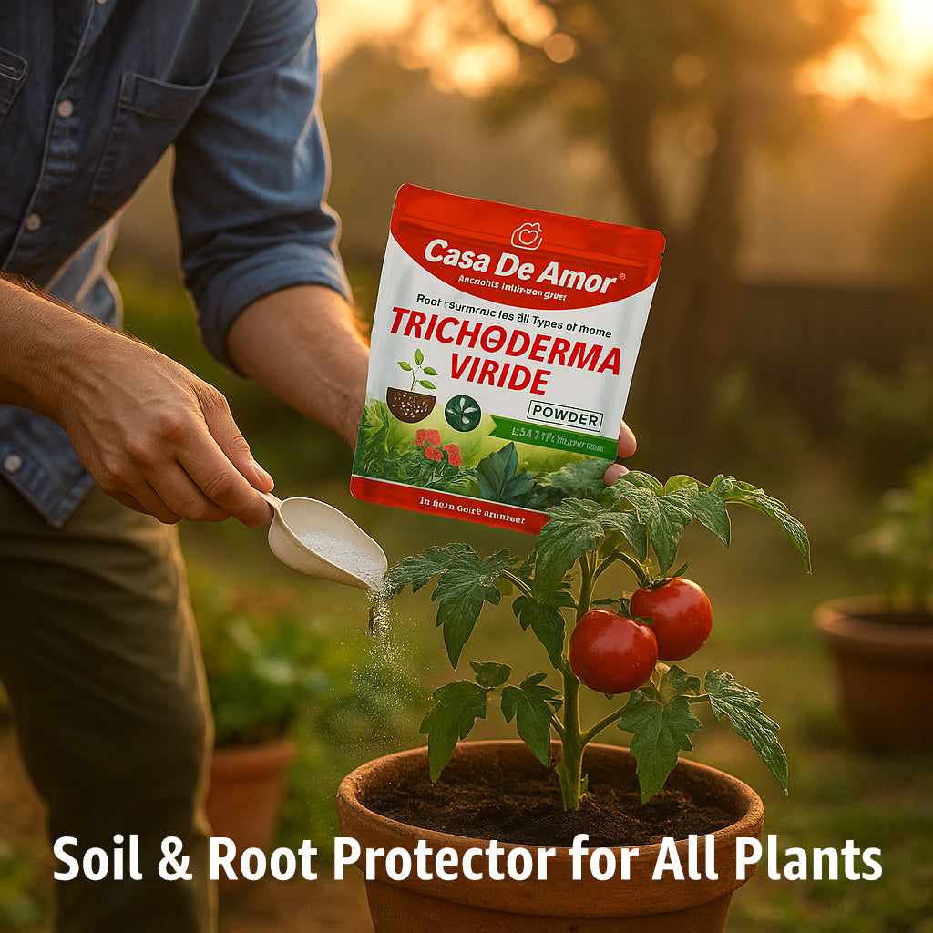 Casa De Amor Trichoderma Bio Fungicide for Plants | Protects from Fungal & Bacterial Diseases | Boosts Plant Immunity & Root Growth (2 x 10⁸ CFU per Gram)