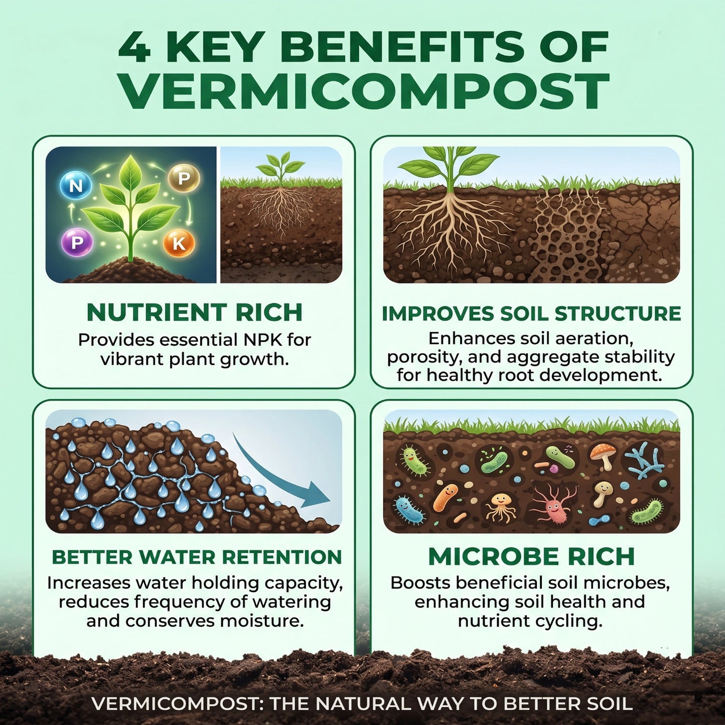 Casa De Amor Vermicompost for Plants | Organic Fertilizer and Manure, Natural Earthworm Compost for Indoor and Outdoor Gardening