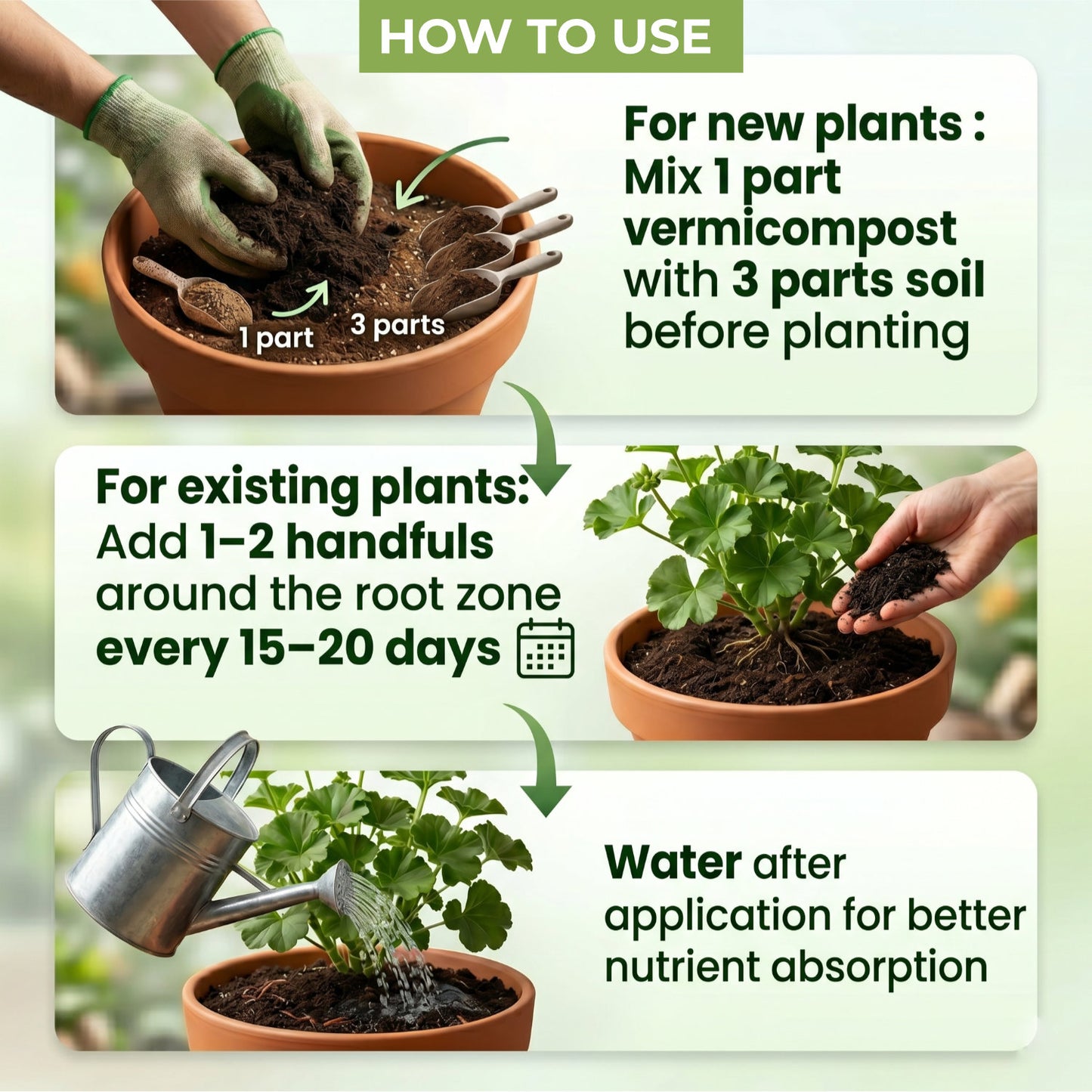 Casa De Amor Vermicompost for Plants | Organic Fertilizer and Manure, Natural Earthworm Compost for Indoor and Outdoor Gardening