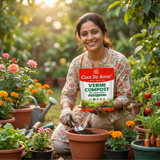 Casa De Amor Vermicompost for Plants | Organic Fertilizer and Manure, Natural Earthworm Compost for Indoor and Outdoor Gardening