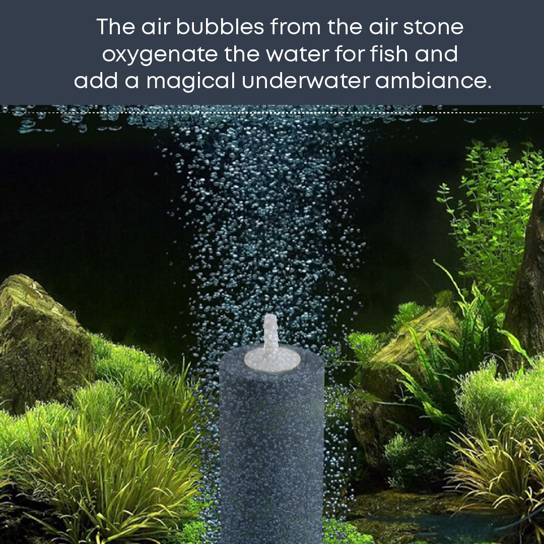 Casa De Amor 1.5 Inch Air Stone Cylinder Bubble Diffuser for Aquarium Fish Tank Air Pump Hydroponics (Grey color)