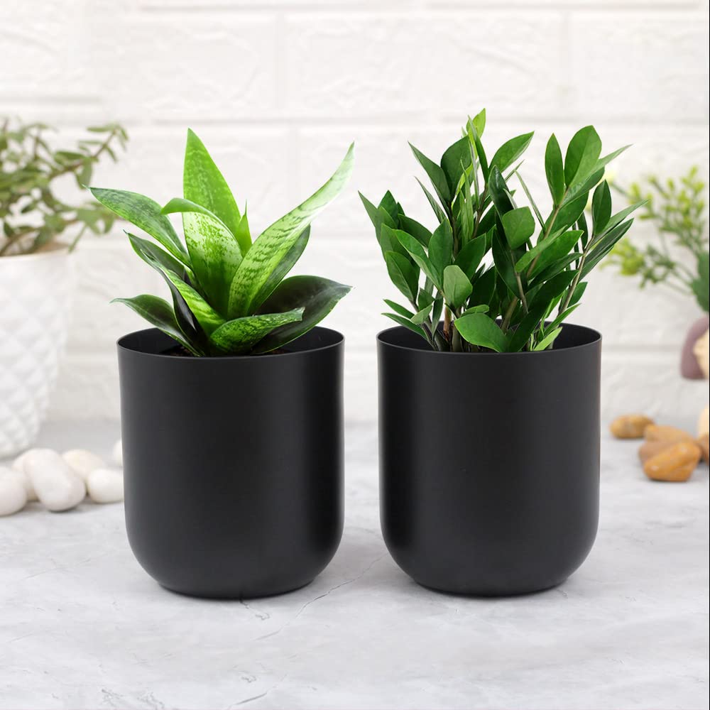 Casa De Amor Round Metal Planter for Home Decor (4.3 inches/Pack of 2)