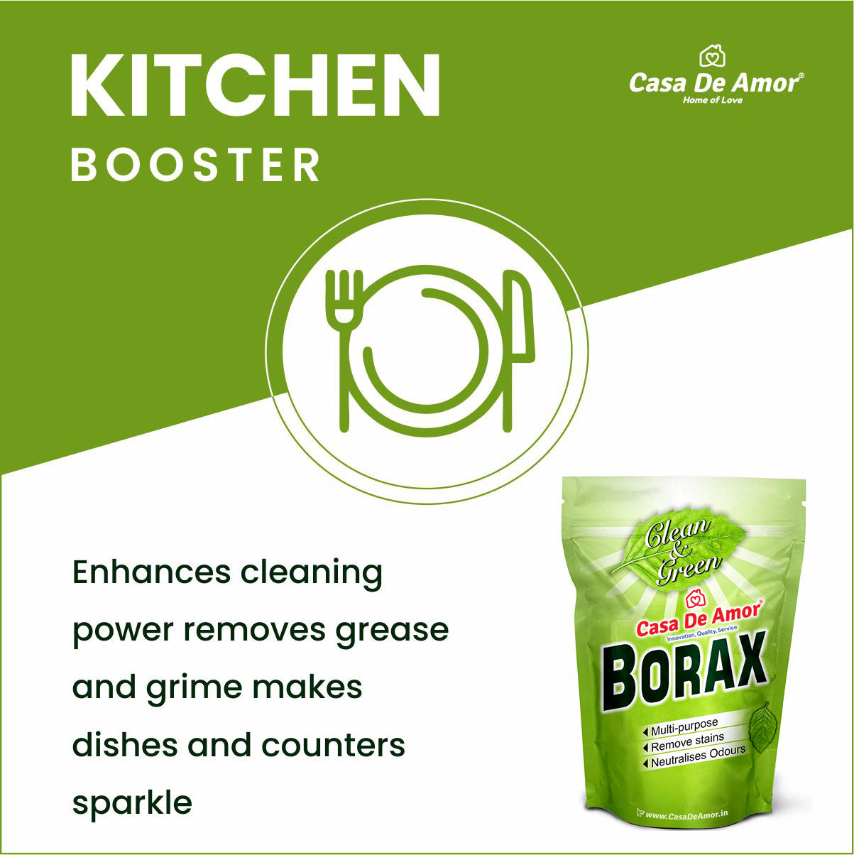Casa De Amor Borax Powder, 100% Pure with Whitening & Cleaning Power, and for Kids Crystals & Slime