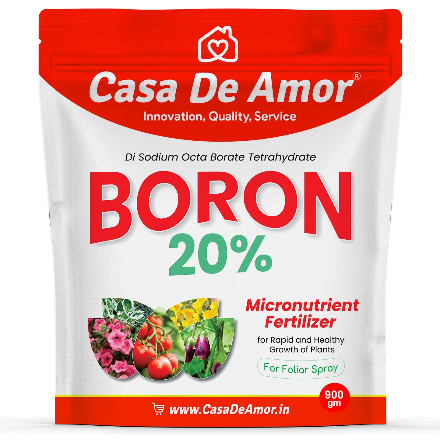 Casa De Amor Boron 20% Micronutrient Fertilizer for Healthy Growth of Vegetable Plants and Gardening