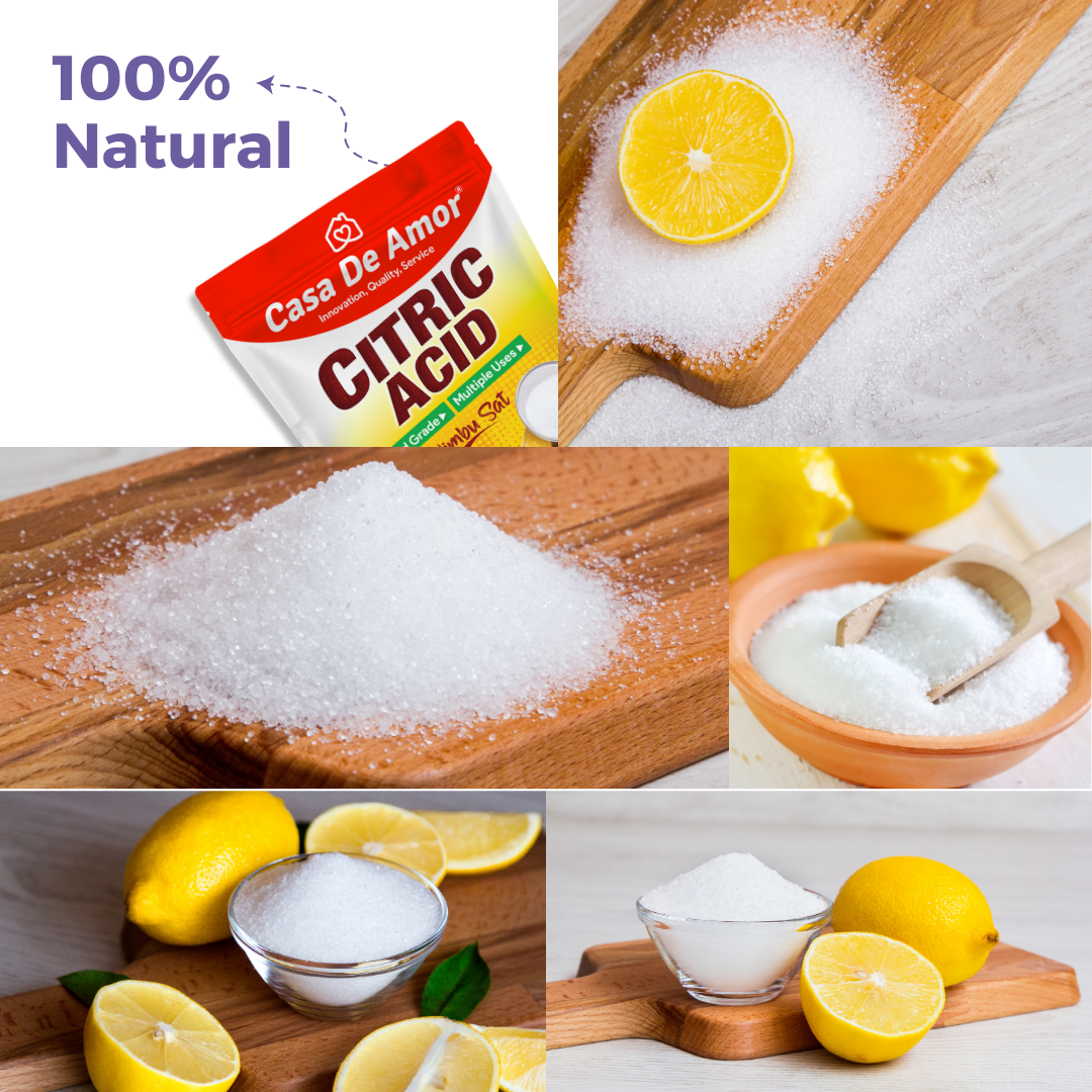 Casa De Amor Pure Citric Acid, Nimbu Sat | Food Grade, Natural Preservative, Cleaning agent