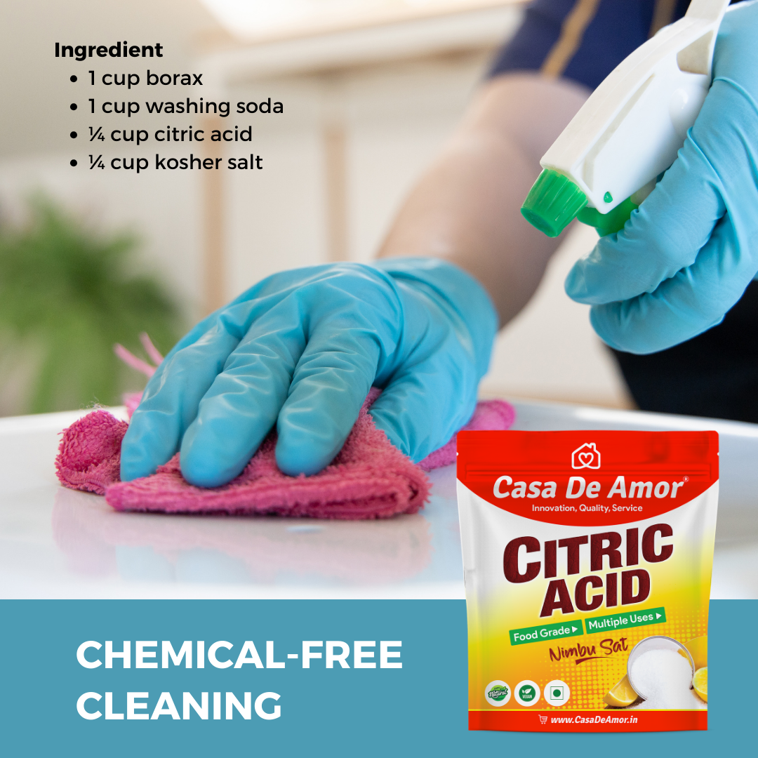 Casa De Amor Pure Citric Acid, Nimbu Sat | Food Grade, Natural Preservative, Cleaning agent