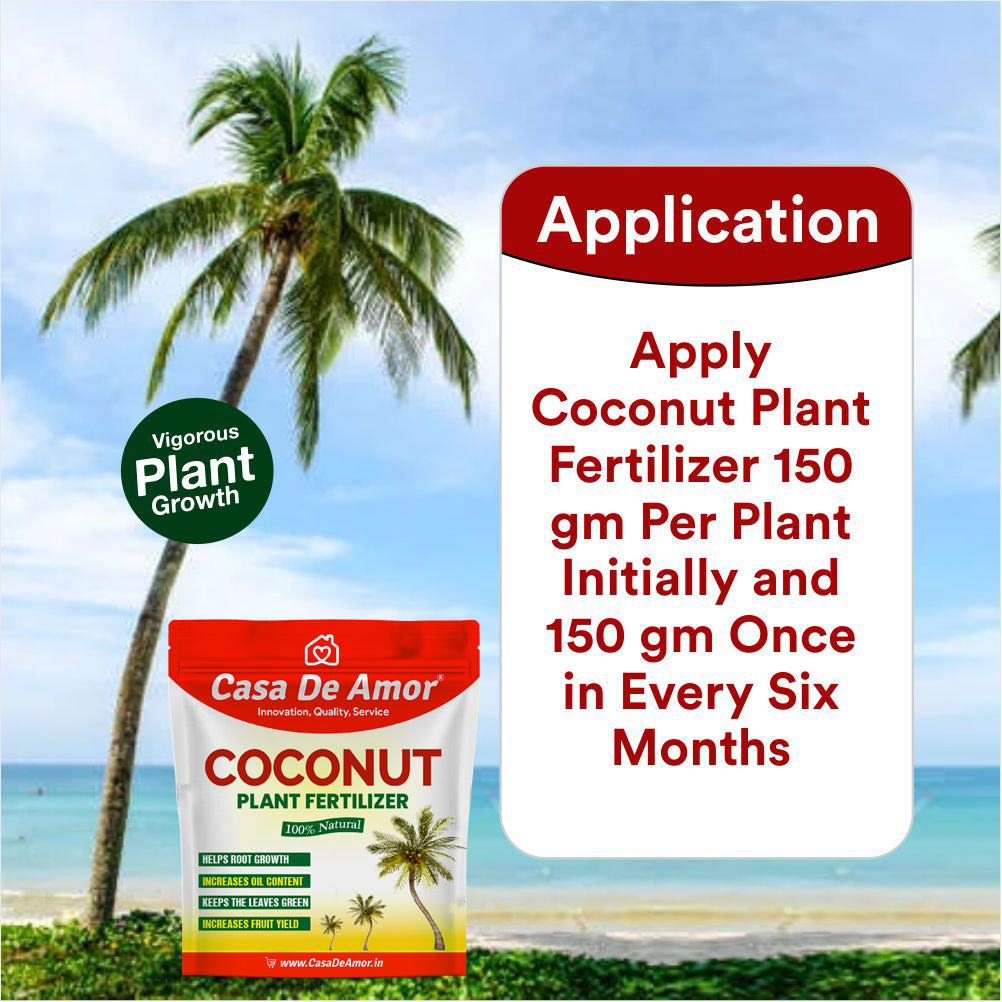 Coconut Plant Fertilizer, 100% Natural, Helps Root Growth and Yield