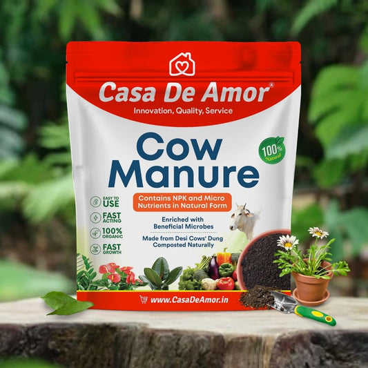 Casa De Amor Cow Manure & Compost Fertilizer for Home Garden Contains NPK & Micro Nutrients