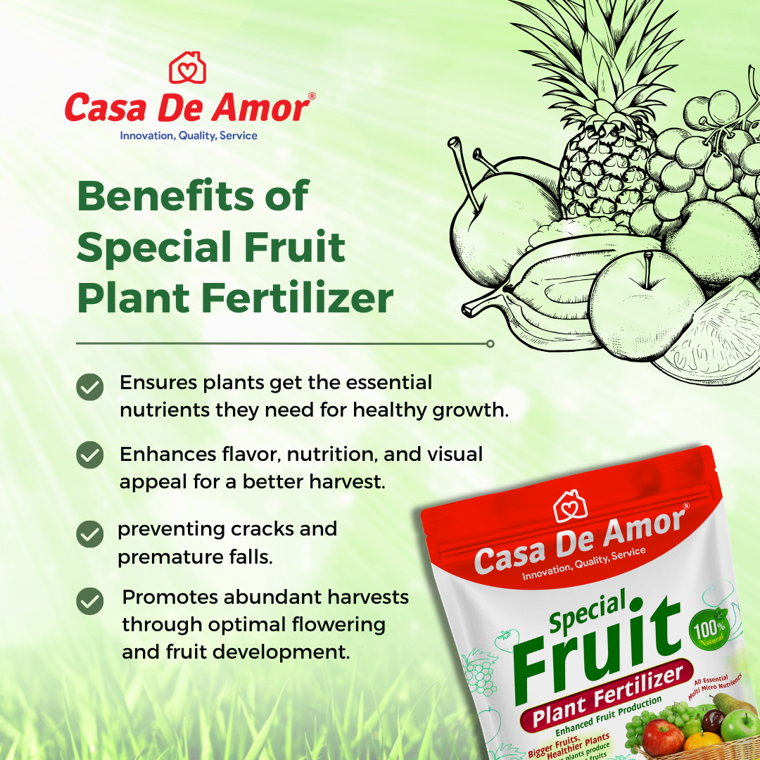 Casa De Amor Special Fruit Plant Fertilizer- Nourish for Bigger, Healthier, and Crack-Free Harvests