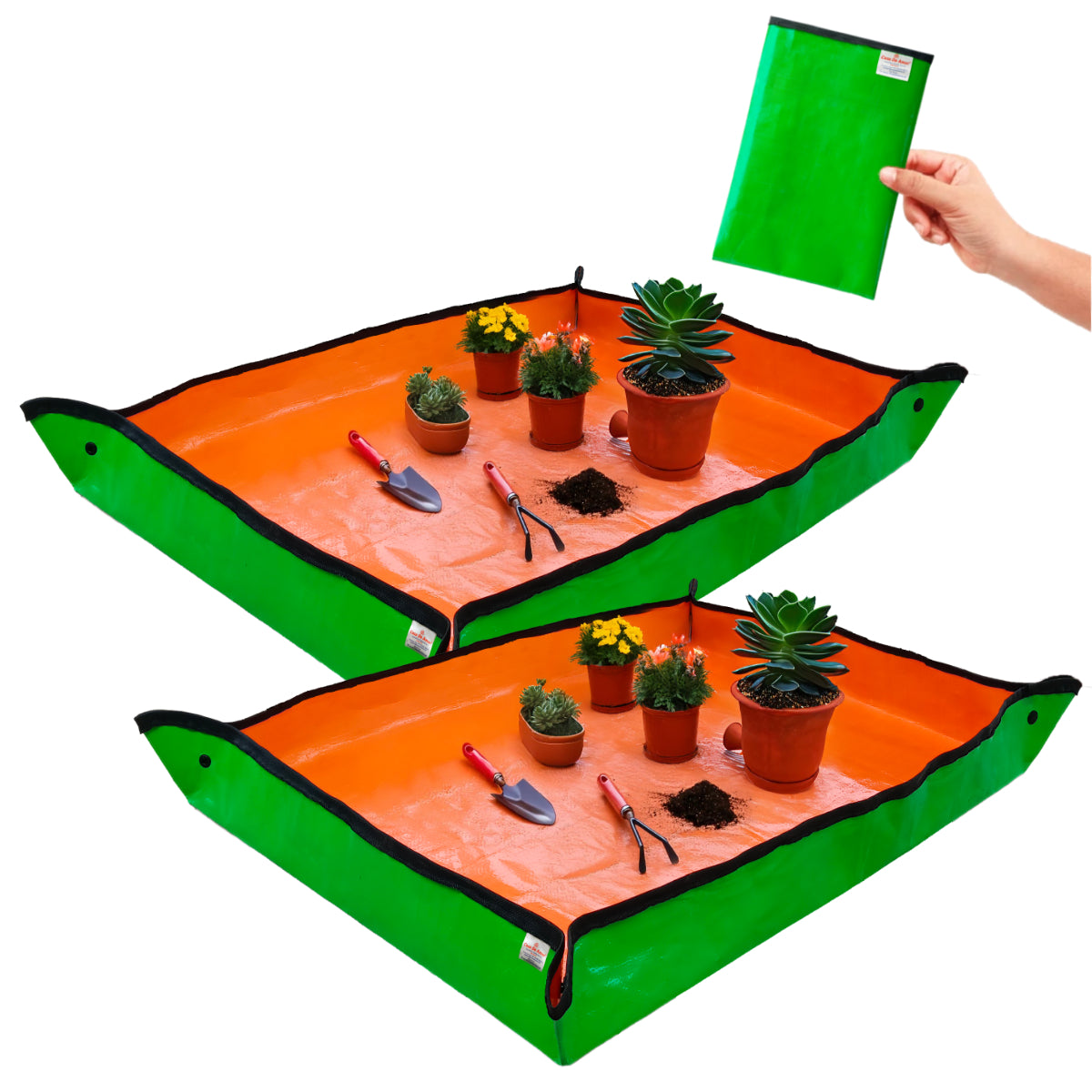 Casa De Amor 75x100CM Gardening Mat Durable HDPE Material with Snap Buttons Waterproof Foldable Perfect for Gardening, Soil Mixing, DIY Projects, or Crafts