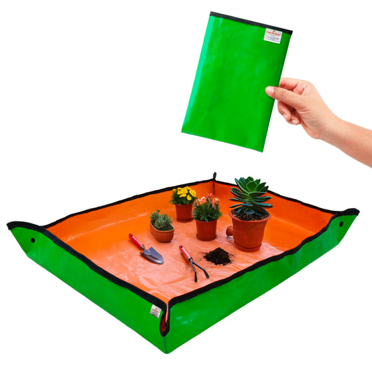 Casa De Amor 75x100CM Gardening Mat Durable HDPE Material with Snap Buttons Waterproof Foldable Perfect for Gardening, Soil Mixing, DIY Projects, or Crafts