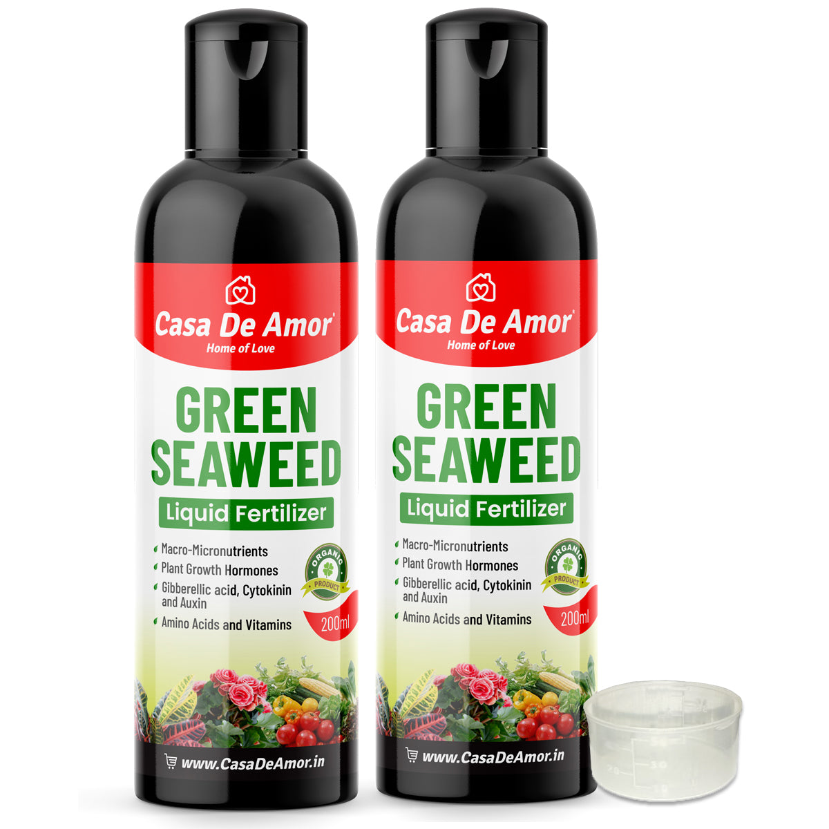 Casa De Amor Natural and Organic Green Seaweed Liquid Fertilizer for Improving Plant Productivity and Soil Quality