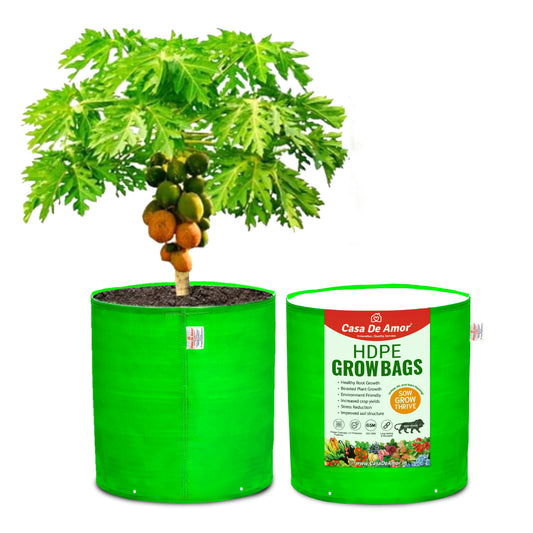 Casa De Amor 18X18 Inch HDPE Grow Bags for Terrace Gardening Vegetable and Flower Plants (260 GSM)