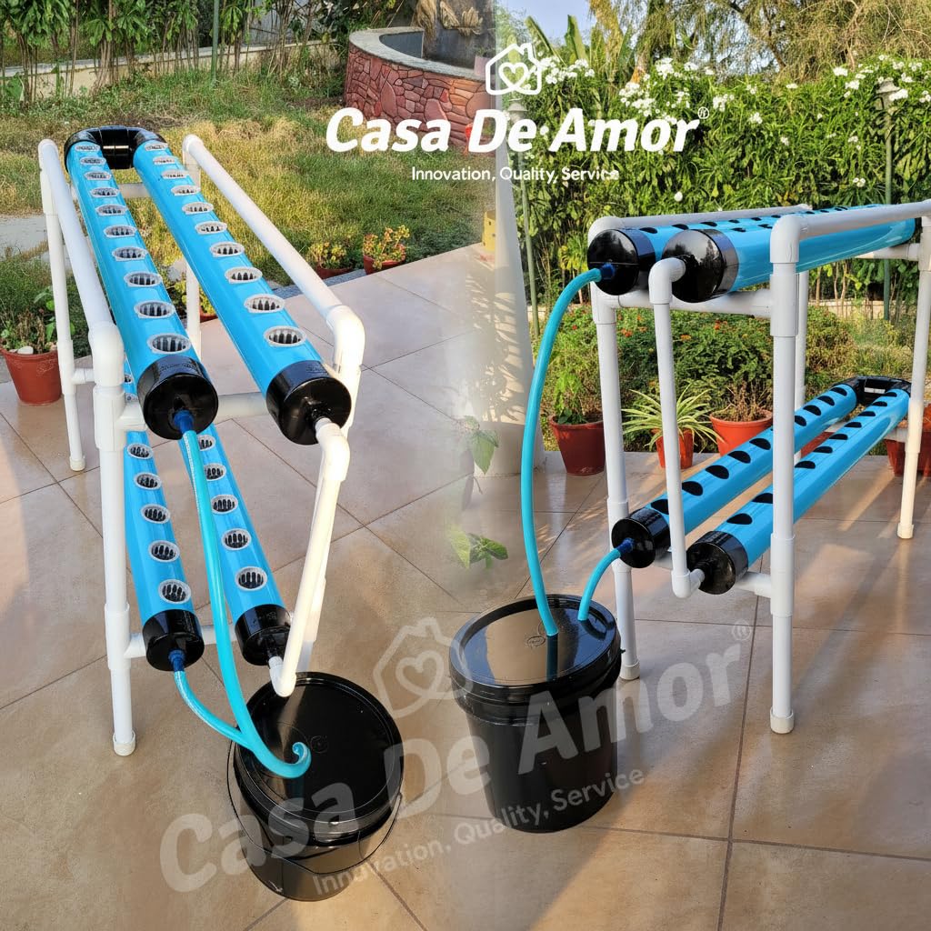 Casa De Amor Hydroponics Kit for Home- 40 Plants, Hydroponic System- Reusable for Indoor/Outdoor