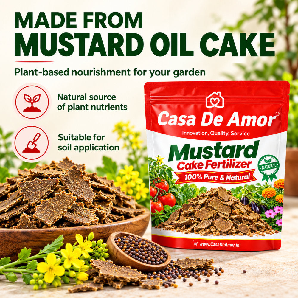Casa De Amor Mustard Oil Cake Fertilizer for Plant Growth and Healthy Roots