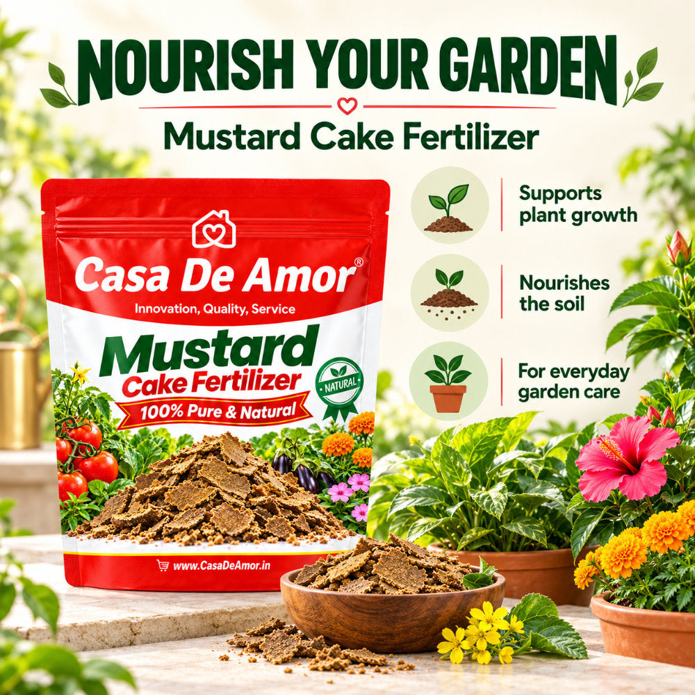 Casa De Amor Mustard Oil Cake Fertilizer for Plant Growth and Healthy Roots