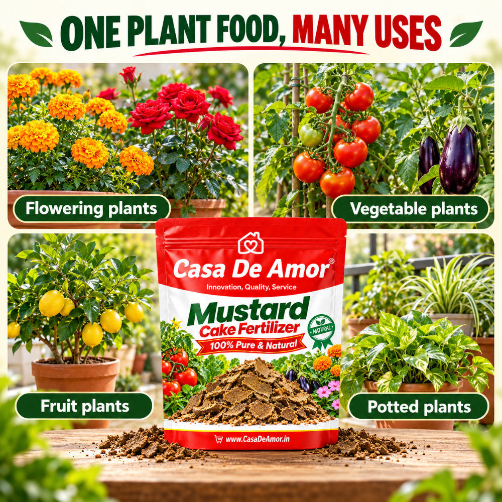 Casa De Amor Mustard Oil Cake Fertilizer for Plant Growth and Healthy Roots