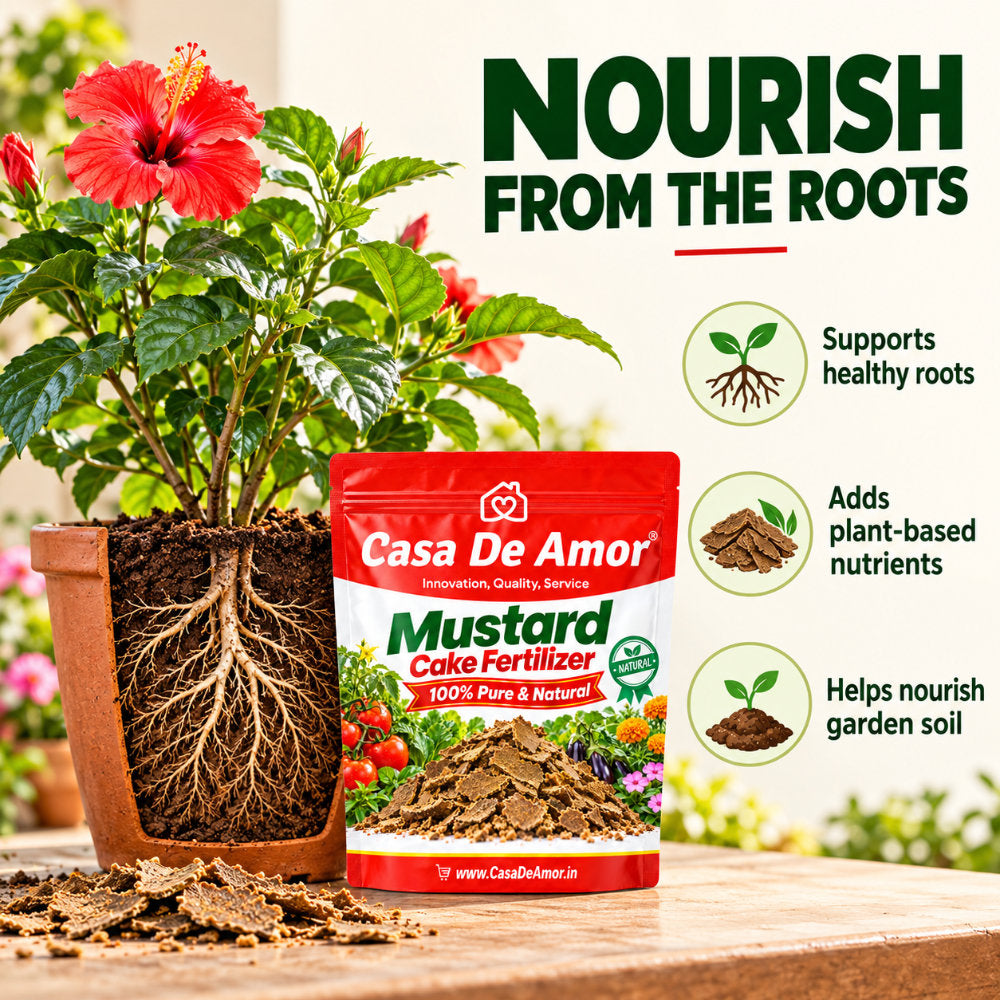 Casa De Amor Mustard Oil Cake Fertilizer for Plant Growth and Healthy Roots