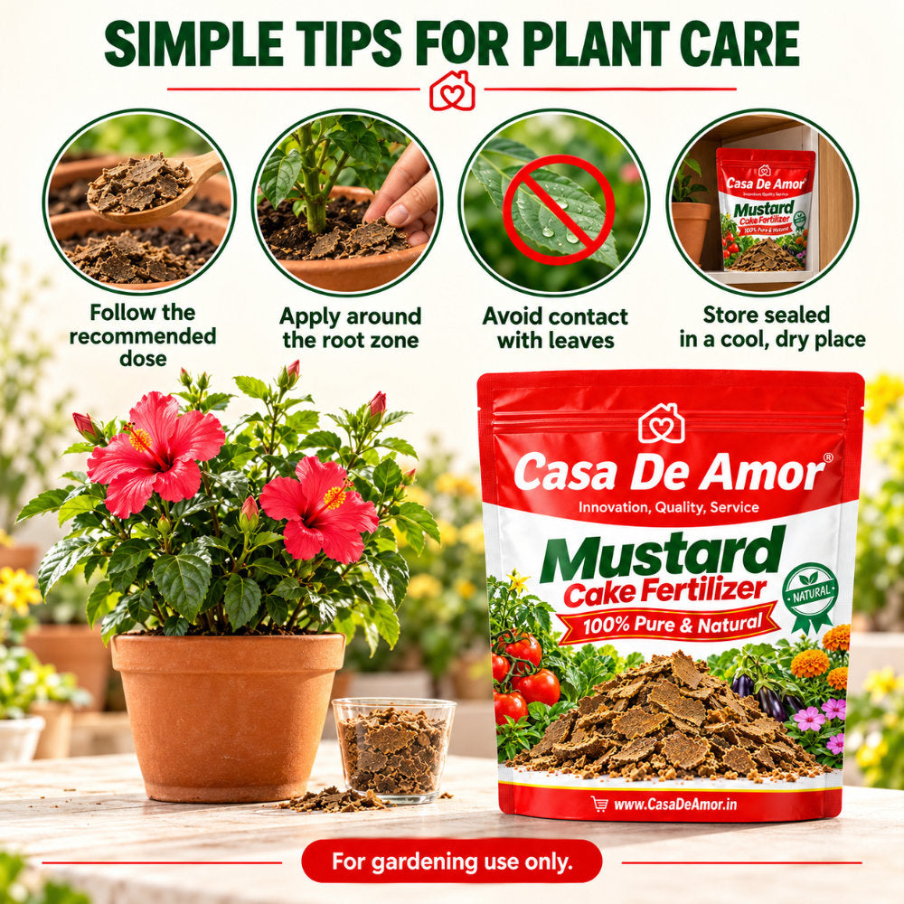 Casa De Amor Mustard Oil Cake Fertilizer for Plant Growth and Healthy Roots