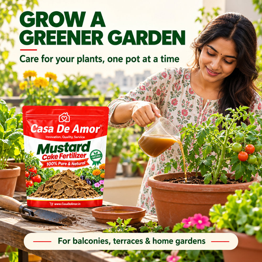 Casa De Amor Mustard Oil Cake Fertilizer for Plant Growth and Healthy Roots