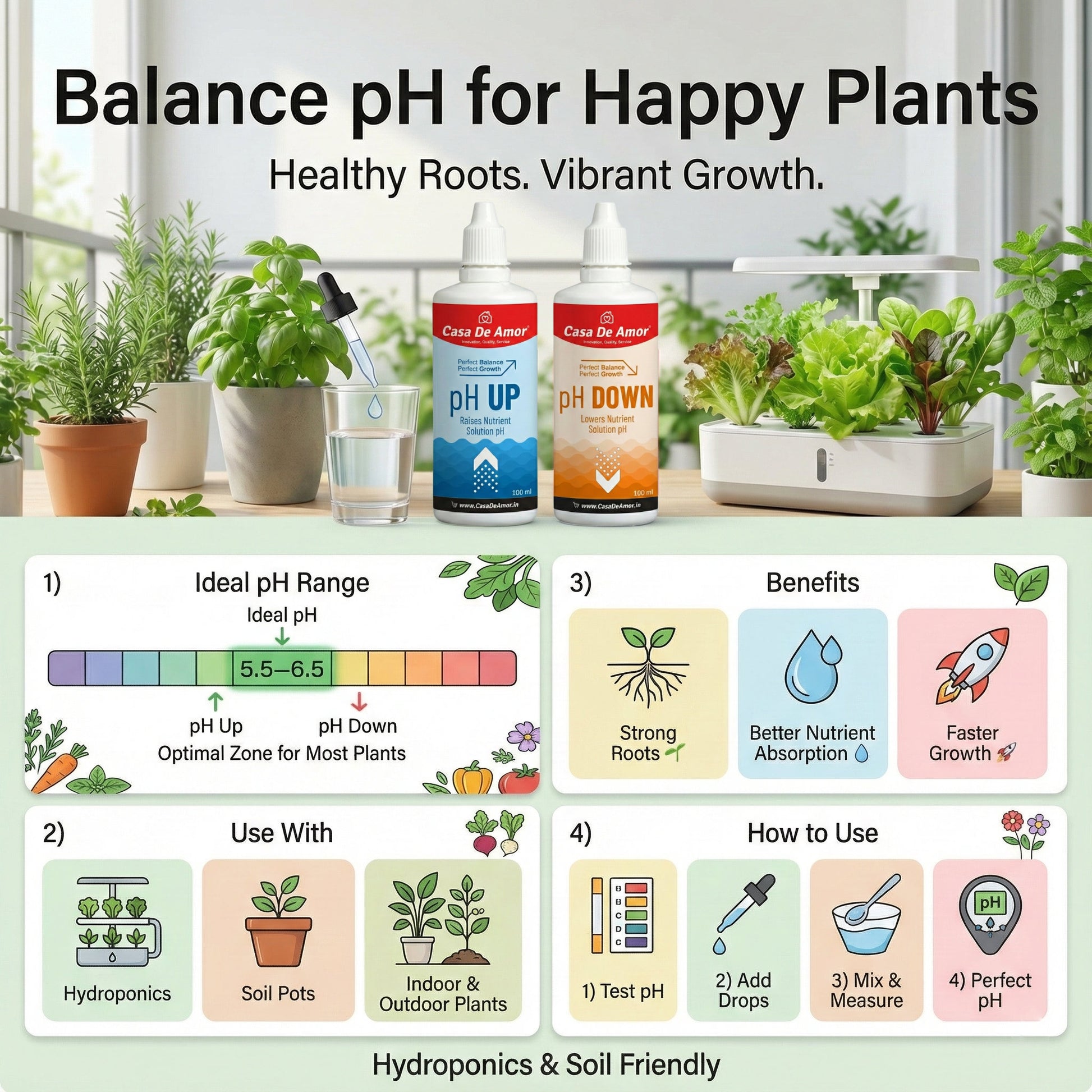 ph level for indoor plants Casa De Amor pH Down for Plants