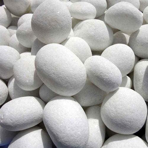 Casa De Amor Marble Stones for Landscaping and Garden Decor, Snow White- 2-3 Inch