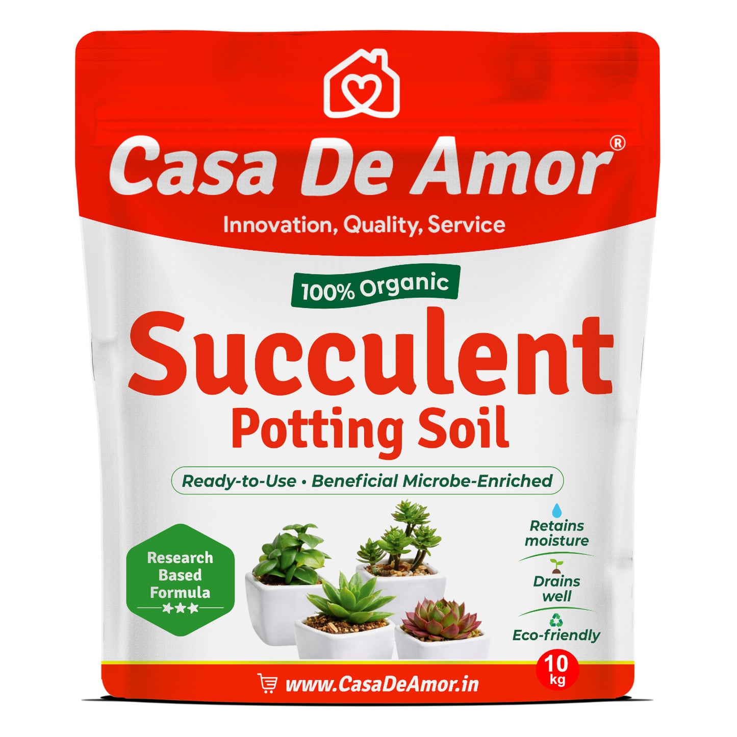 Succulents Potting Soil 100% Organic Special Research Based Formula for All Succulent Plants