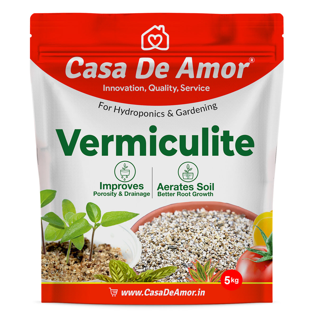 Vermiculite for Gardening & Hydroponics, Safe Natural Soil Conditioner for Better Root Growth