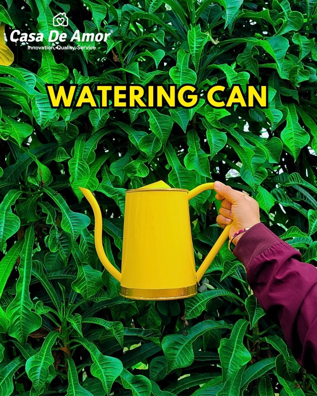 Casa De Amor Metal Watering Can 1.5 Liter: Perfect for Plants, Kid-Friendly Garden Care