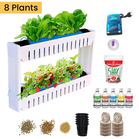 CasaFresh Hydroponics Kit for Home- Reusable for Indoor/Outdoor hydroponics
