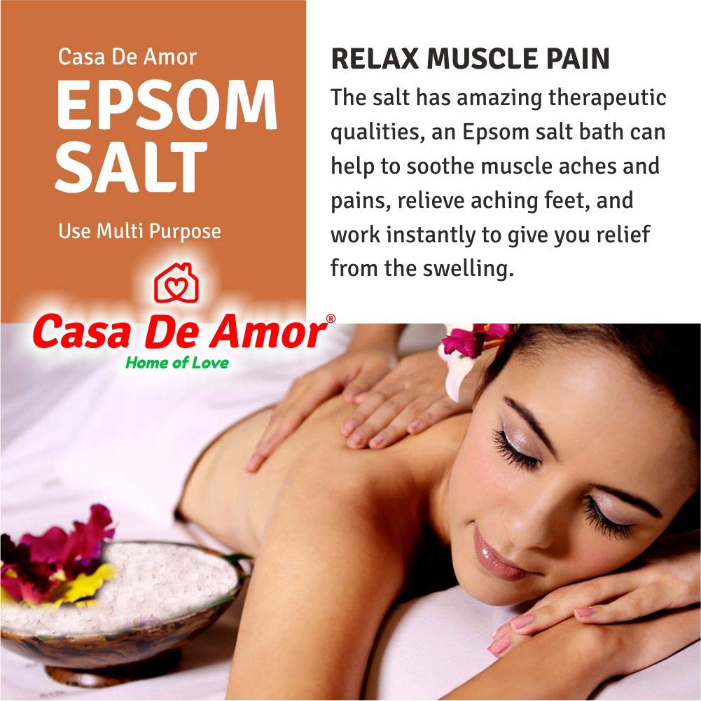 Casa De Amor Borax Powder 100% Pure for Whitening & Cleaning (400 gm) + Epsom Salt White (400 gm)- Combo Pack