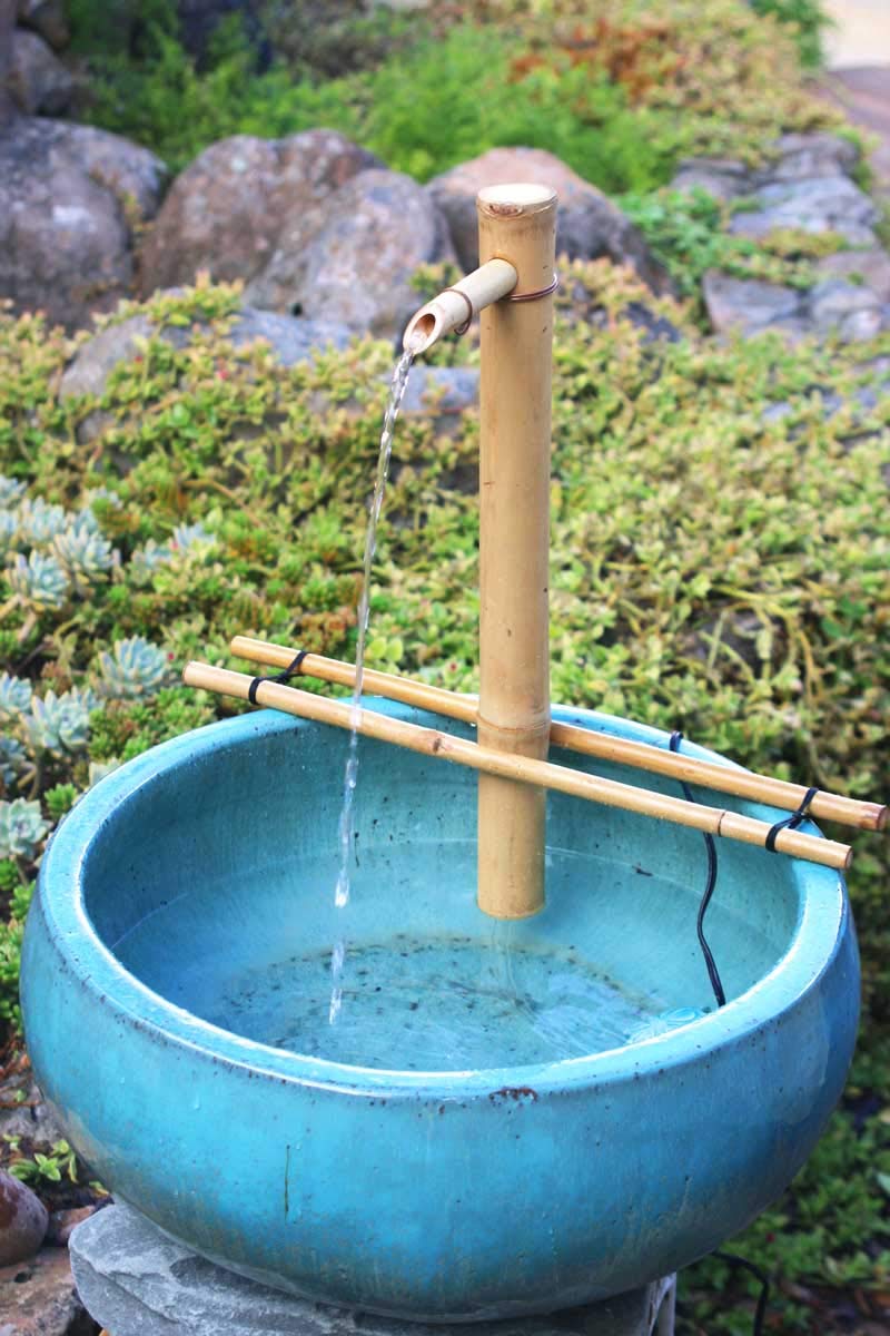 Bamboo Water Fountain, Smooth Split-Resistant Bamboo, 18 Inches