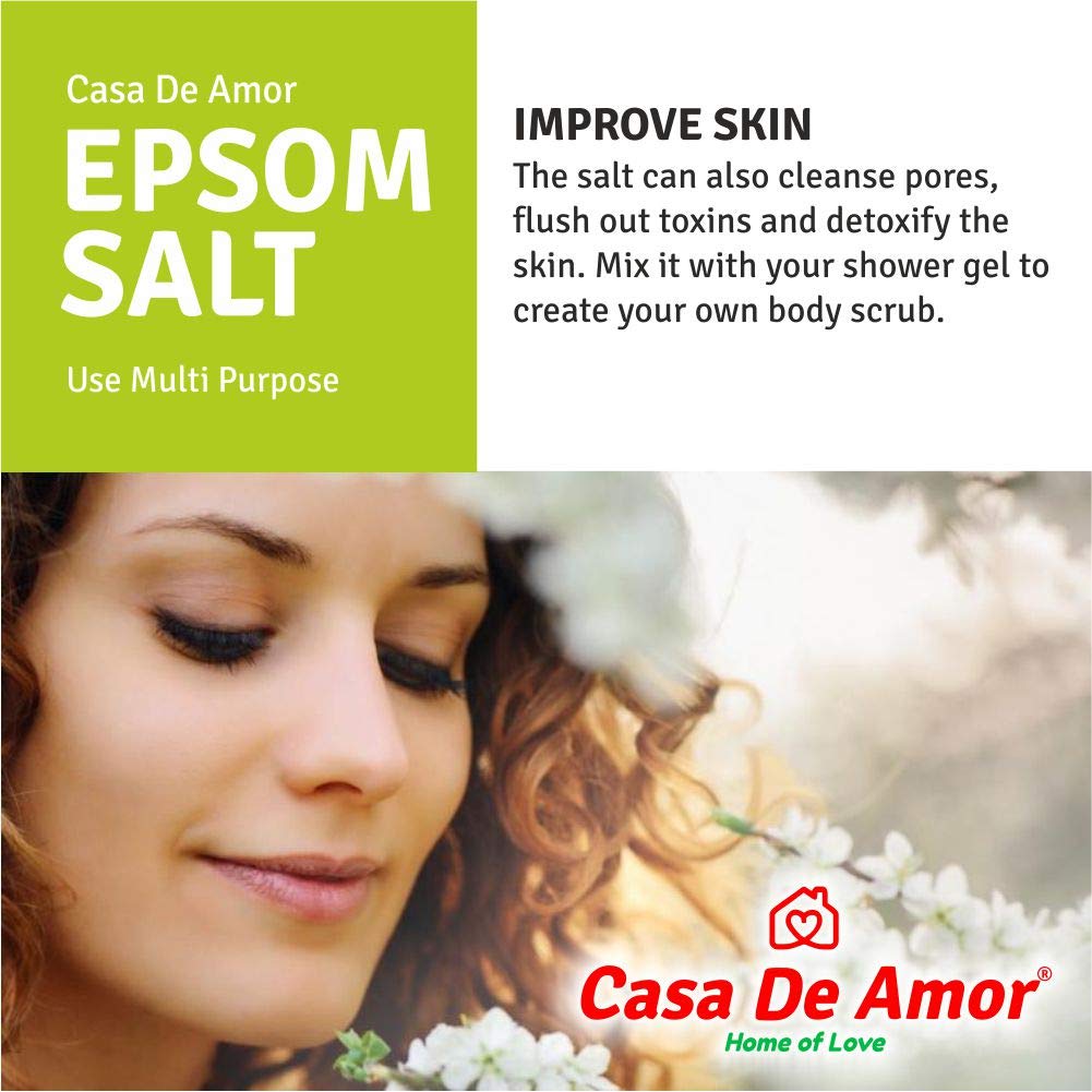 Casa De Amor Borax Powder 100% Pure for Whitening & Cleaning (400 gm) + Epsom Salt White (400 gm)- Combo Pack