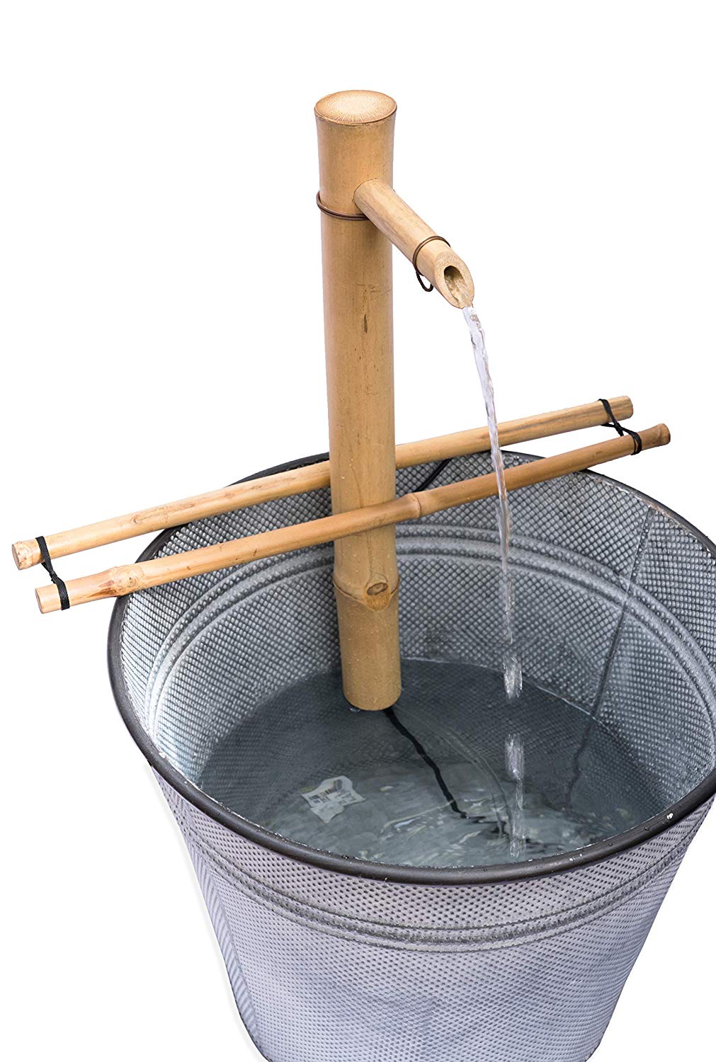 Bamboo Water Fountain, Smooth Split-Resistant Bamboo, 18 Inches