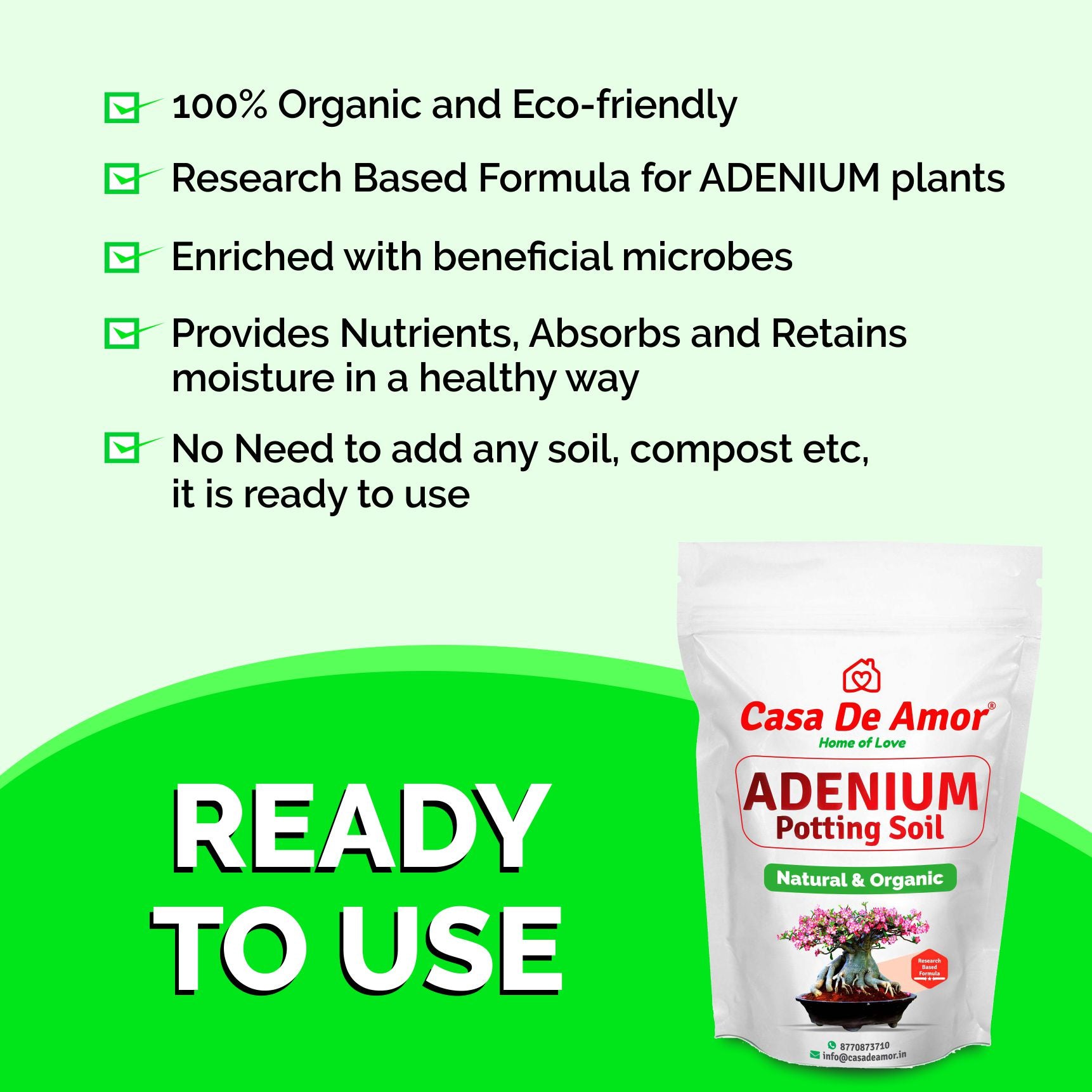 benefits of Casa De Amor Adenium Organic Potting Soil