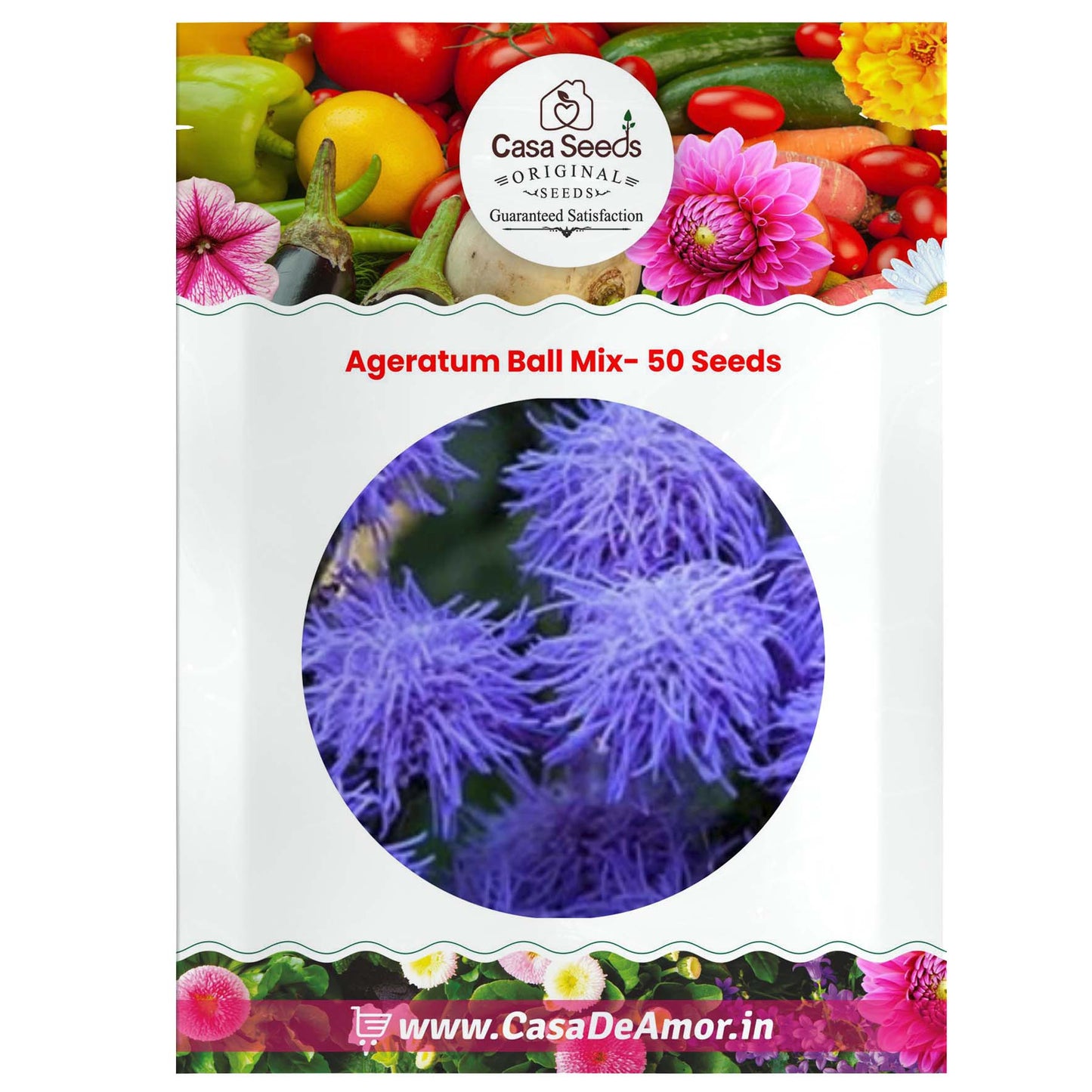 Ageratum Ball Mix- 50 Seeds