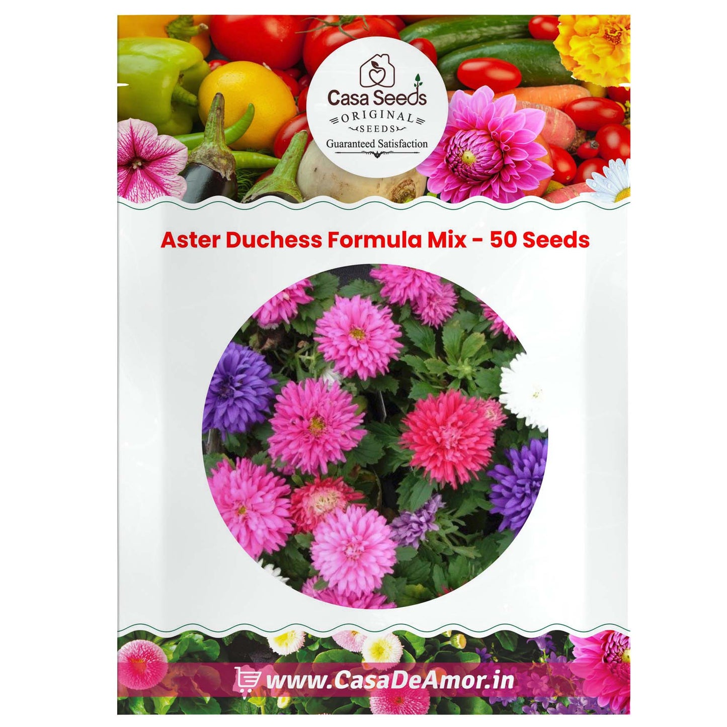 Aster Duchess Formula Mix - 50 Seeds