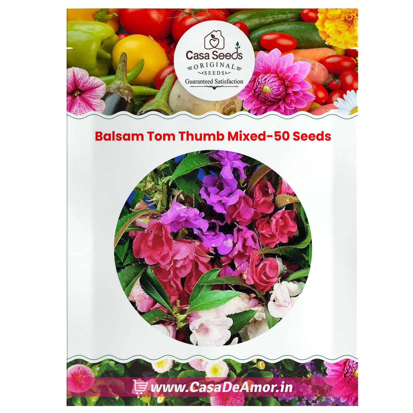 Balsam Tom Thumb Mixed-50 Seeds